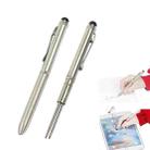 AT-13 Mobile Phone Touch Screen Handwriting Dual-purpose Pen with Black and Red Dual Core(Silver) - 1