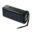 T&G TG174 TWS Mmirror Bluetooth Speaker, Support Alarm Clock / Time & Temperature Display / Micro SD Card / FM / MP3(Black) - 1