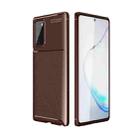 For Huawei Honor 10X Lite Carbon Fiber Texture Shockproof TPU Case(Brown) - 1