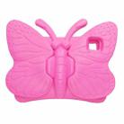 Butterfly Bracket Style EVA Children Shockproof Protective Case For iPad Air 2022 / 2020 10.9(Rose Red) - 2