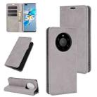 For Huawei Mate 40 Pro+ Retro-skin Business Magnetic Suction Leather Case with Holder & Card Slots & Wallet(Grey) - 1