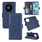 For Huawei Mate 40 Pro+ Dual-side Magnetic Buckle Horizontal Flip Leather Case with Holder & Card Slots & Wallet(Dark Blue) - 1