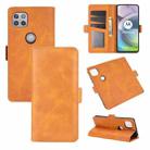For Motorola Moto G 5G Dual-side Magnetic Buckle Horizontal Flip Leather Case with Holder & Card Slots & Wallet(Yellow) - 1