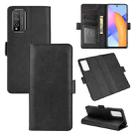 For Huawei Honor 10X Lite Dual-side Magnetic Buckle Horizontal Flip Leather Case with Holder & Card Slots & Wallet(Black) - 1