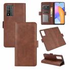 For Huawei Honor 10X Lite Dual-side Magnetic Buckle Horizontal Flip Leather Case with Holder & Card Slots & Wallet(Brown) - 1