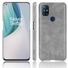 For OnePlus Nord N10 Shockproof Litchi Texture PC + PU Case(Gray) - 1