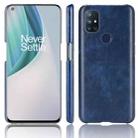 For OnePlus Nord N10 Shockproof Litchi Texture PC + PU Case(Blue) - 1