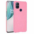 For OnePlus Nord N10 Shockproof Crocodile Texture PC + PU Case(Pink) - 1