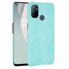 For OnePlus Nord N100 Shockproof Crocodile Texture PC + PU Case(Light Green) - 1