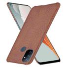 For OnePlus Nord N100 Shockproof Crocodile Texture PC + PU Case(Brown) - 2