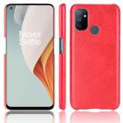 For OnePlus Nord N100 Shockproof Litchi Texture PC + PU Case(Red) - 1