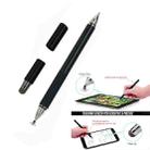 AT-12 3 in 1 Touch Screen Capacitive Pen with Common Writing Pen & Mobile Phone Writing Pen Function is Suitable for Apple / Huawei / Samsung(Black) - 1