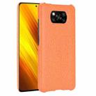 For Xiaomi Poco X3 NFC Shockproof Crocodile Texture PC + PU Case(Orange) - 1