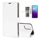For VIVO V20 R64 Texture Single Horizontal Flip Protective Case with Holder & Card Slots & Wallet& Photo Frame(White) - 1