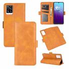 For VIVO V20 Dual-side Magnetic Buckle Horizontal Flip Leather Case with Holder & Card Slots & Wallet(Yellow) - 1