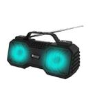 NewRixing NR-2029FMD TWS LED Flashlight Bluetooth Speaker, Support TF Card / FM / 3.5mm AUX / U Disk / Hands-free Calling(Black) - 1