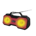 NewRixing NR-2029FMD TWS LED Flashlight Bluetooth Speaker, Support TF Card / FM / 3.5mm AUX / U Disk / Hands-free Calling(Red) - 1
