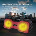 NewRixing NR-2029FMD TWS LED Flashlight Bluetooth Speaker, Support TF Card / FM / 3.5mm AUX / U Disk / Hands-free Calling(Red) - 5