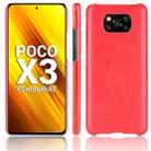 For Xiaomi Poco X3 NFC Shockproof Litchi Texture PC + PU Case(Red) - 1