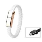XJ-26 3A USB to Micro USB Creative Bracelet Data Cable, Cable Length: 22.5cm (White) - 1