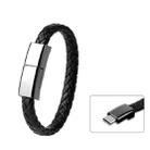 XJ-27 3A USB to USB-C / Type-C Creative Bracelet Data Cable, Cable Length: 22.5cm(Black) - 1