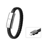 XJ-28 3A USB to 8 Pin Creative Bracelet Data Cable, Cable Length: 22.5cm(Black) - 1