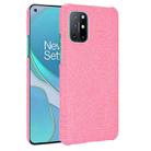 For OnePlus 8T Shockproof Crocodile Texture PC + PU Case(Pink) - 1