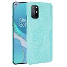 For OnePlus 8T Shockproof Crocodile Texture PC + PU Case(Light Green) - 1