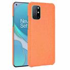 For OnePlus 8T Shockproof Crocodile Texture PC + PU Case(Orange) - 1