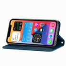 For iPhone 12 Pro Max Retro Skin Feel Business Magnetic Horizontal Flip Leather Case with Holder & Card Slots & Wallet & Photo Frame(Blue) - 7