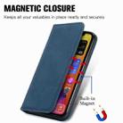 For iPhone 12 Pro Max Retro Skin Feel Business Magnetic Horizontal Flip Leather Case with Holder & Card Slots & Wallet & Photo Frame(Blue) - 8