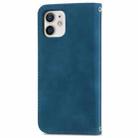 For iPhone 12 mini Retro Skin Feel Business Magnetic Horizontal Flip Leather Case with Holder & Card Slots & Wallet & Photo Frame (Blue) - 5