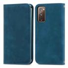 Retro Skin Feel Business Magnetic Horizontal Flip Leather Case With Holder & Card Slots & Wallet & Photo Frame For Samsung Galaxy S20 FE(Blue) - 1