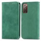 Retro Skin Feel Business Magnetic Horizontal Flip Leather Case With Holder & Card Slots & Wallet & Photo Frame For Samsung Galaxy S20 FE(Green) - 1