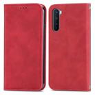 Retro Skin Feel Business Magnetic Horizontal Flip Leather Case With Holder & Card Slots & Wallet & Photo Frame For OnePlus Nord(Red) - 1