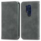 Retro Skin Feel Business Magnetic Horizontal Flip Leather Case With Holder & Card Slots & Wallet & Photo Frame For OnePlus 8 Pro(Grey) - 1