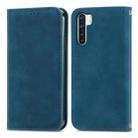 Retro Skin Feel Business Magnetic Horizontal Flip Leather Case With Holder & Card Slots & Wallet & Photo Frame For OPPO  F15(Blue) - 1