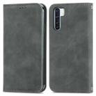 Retro Skin Feel Business Magnetic Horizontal Flip Leather Case With Holder & Card Slots & Wallet & Photo Frame For OPPO  F15(Grey) - 1