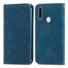 Retro Skin Feel Business Magnetic Horizontal Flip Leather Case With Holder & Card Slots & Wallet & Photo Frame For OPPO A8(Blue) - 1