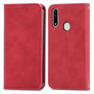 Retro Skin Feel Business Magnetic Horizontal Flip Leather Case With Holder & Card Slots & Wallet & Photo Frame For OPPO A8(Red) - 1