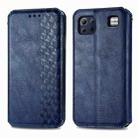 For LG K92 5G Cubic Grid Pressed Horizontal Flip Magnetic PU Leather Case with Holder & Card Slots & Wallet(Blue) - 1