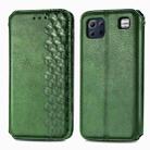 For LG K92 5G Cubic Grid Pressed Horizontal Flip Magnetic PU Leather Case with Holder & Card Slots & Wallet(Green) - 1