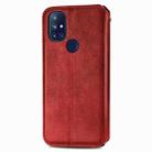 For OnePlus N10 Cubic Grid Pressed Horizontal Flip Magnetic PU Leather Case with Holder & Card Slots & Wallet(Red) - 3