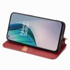 For OnePlus N10 Cubic Grid Pressed Horizontal Flip Magnetic PU Leather Case with Holder & Card Slots & Wallet(Red) - 5