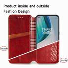 For OnePlus N10 Cubic Grid Pressed Horizontal Flip Magnetic PU Leather Case with Holder & Card Slots & Wallet(Red) - 9