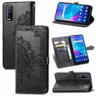 For vivo Y20 Mandala Flower Embossed Horizontal Flip Leather Case with Holder & Three Card Slots & Wallet & Lanyard(Black) - 1