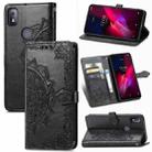 For T-Mobile Revvl 4 Mandala Flower Embossed Horizontal Flip Leather Case with Holder & Three Card Slots & Wallet & Lanyard(Black) - 1