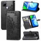 For OPPO Realme V3 Mandala Flower Embossed Horizontal Flip Leather Case with Holder & Three Card Slots & Wallet & Lanyard(Black) - 1