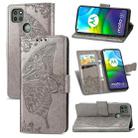 For Motorola Moto G9 Power Butterfly Love Flower Embossed Horizontal Flip Leather Case with Bracket / Card Slot / Wallet / Lanyard(Gray) - 1