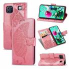 For LG K92 5G Butterfly Love Flower Embossed Horizontal Flip Leather Case with Bracket / Card Slot / Wallet / Lanyard(Pink) - 1